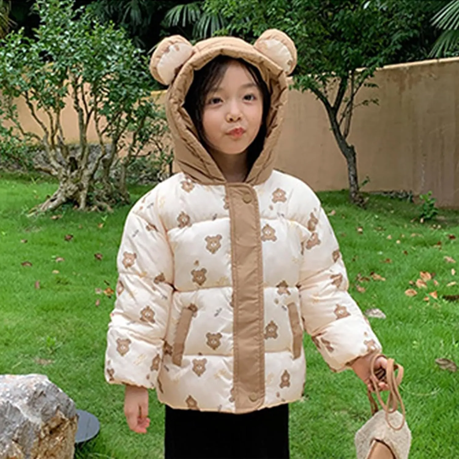 Kids Toddler Baby Girls Boys Winter Warm Thick Solid Cotton Long Sleeve Padded Jacket Coat Clothes Winter Coats