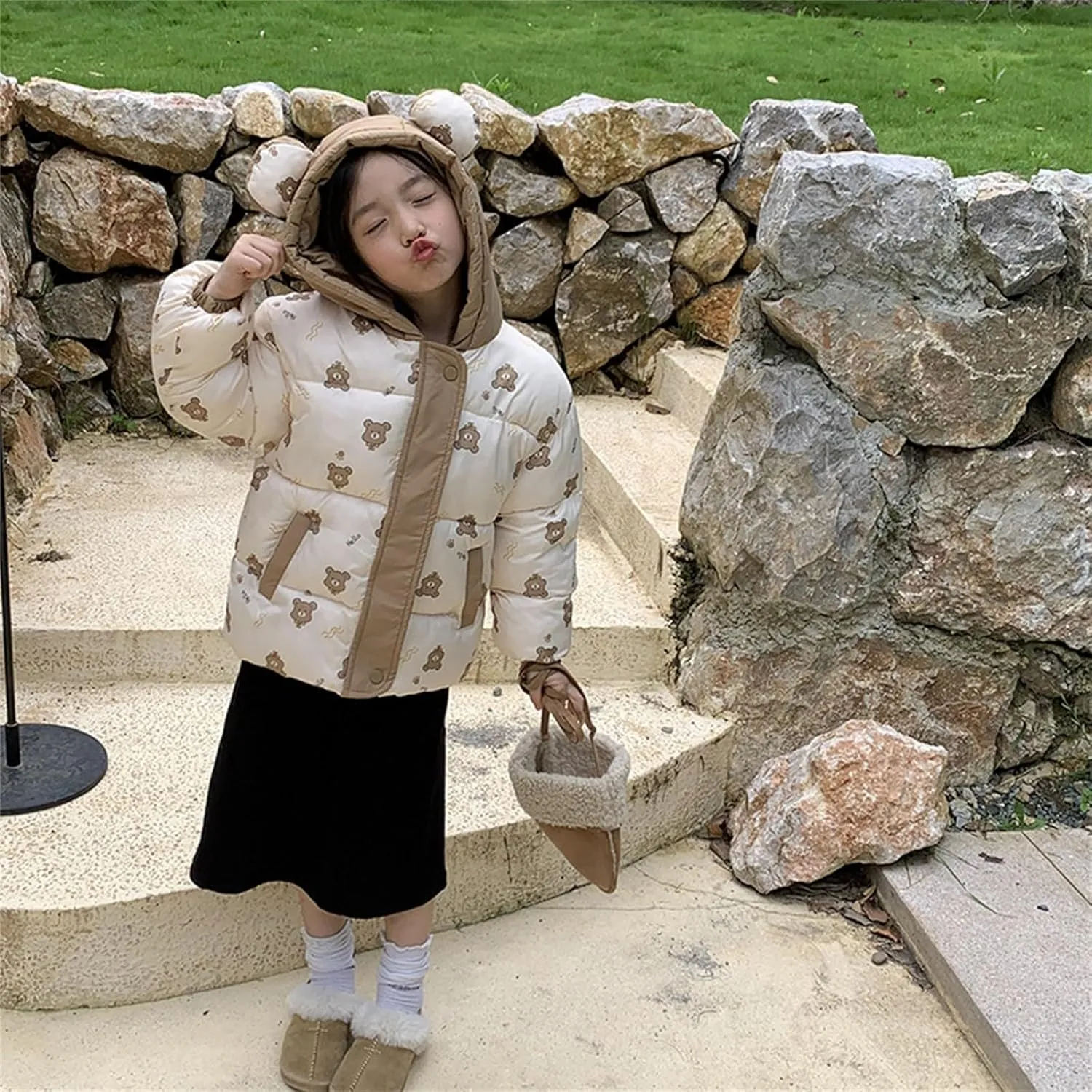 Kids Toddler Baby Girls Boys Winter Warm Thick Solid Cotton Long Sleeve Padded Jacket Coat Clothes Winter Coats