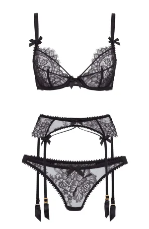 Kiya Bra, Suspender and Thong Set