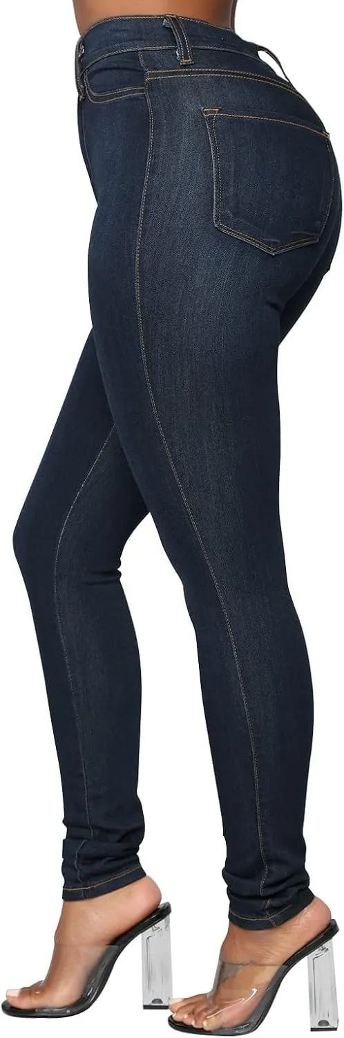 KUNMI Womens Classic High Waisted Skinny Stretch Butt Lifting Jeans Slim Fit Denim Pants