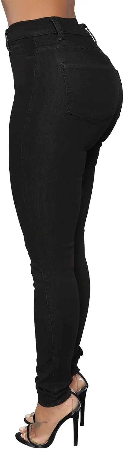 KUNMI Womens Classic High Waisted Skinny Stretch Butt Lifting Jeans Slim Fit Denim Pants
