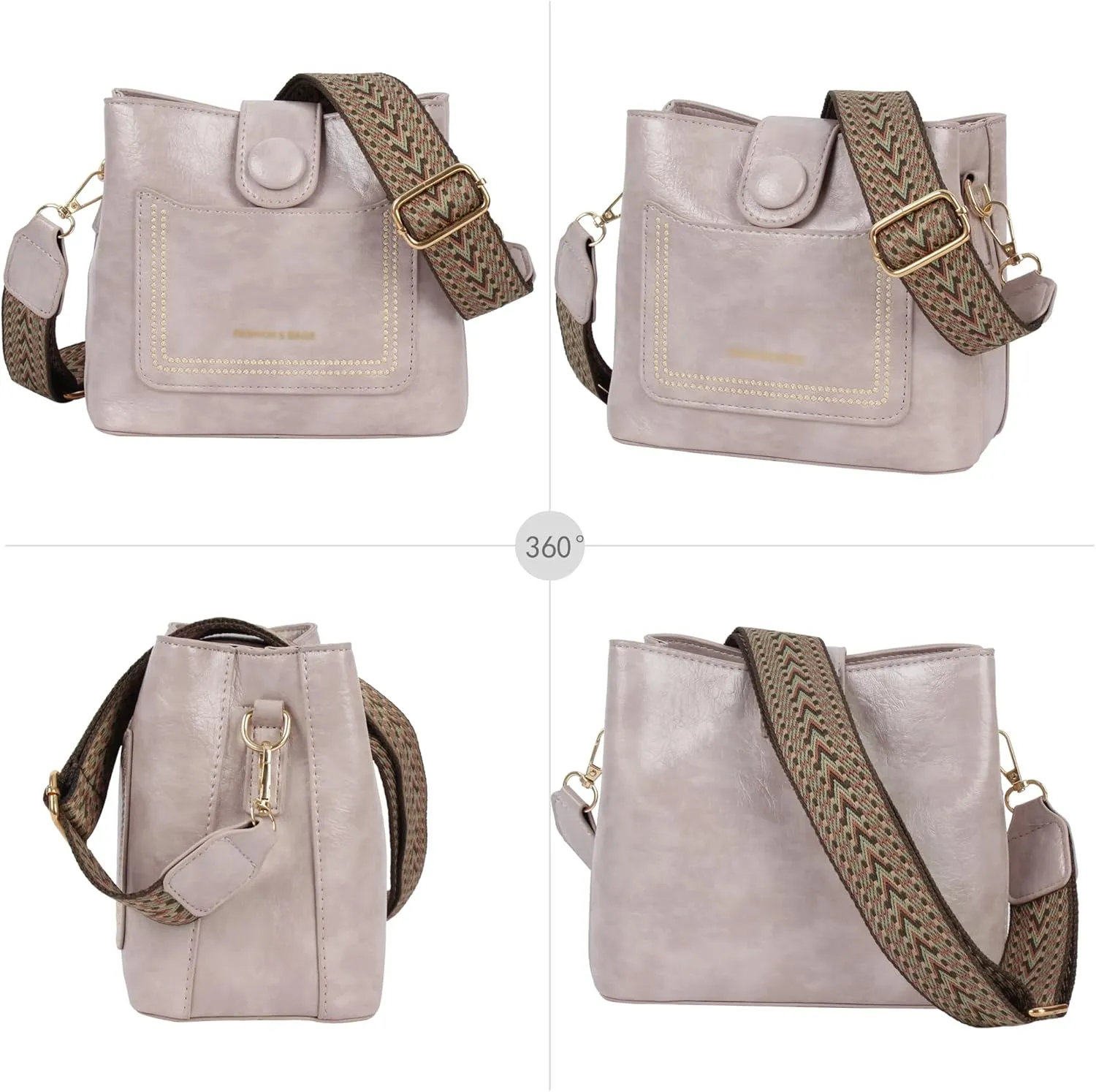 LABANCA Women Vegan Leather Crossbody Bag Hobo Purse Shoulder Bags with Guitar Strap