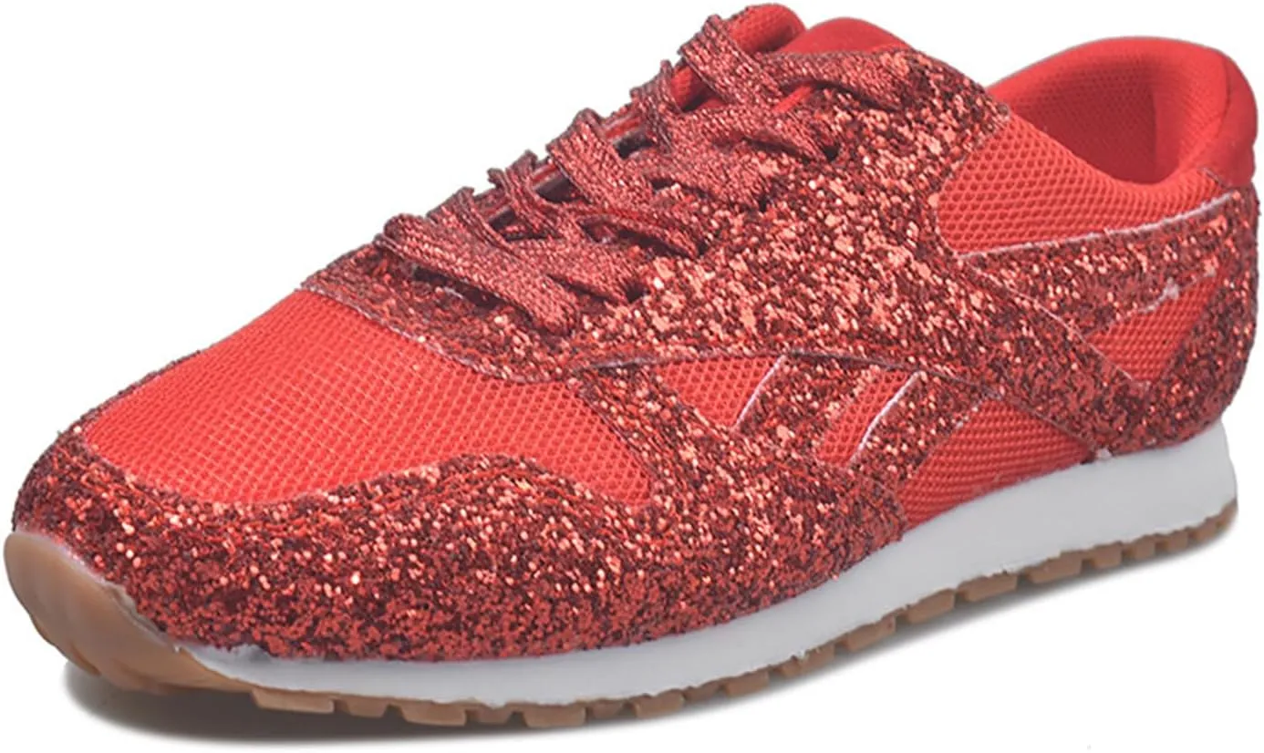 Ladmiple Sneakers For Women Walking Shoes Wide Width Rhinestone Sneakers Slip On Dressy Summer Glitter Sparkly Loafers