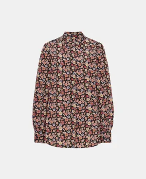 Liberty Print Bishop Sleeves Silk Shirt