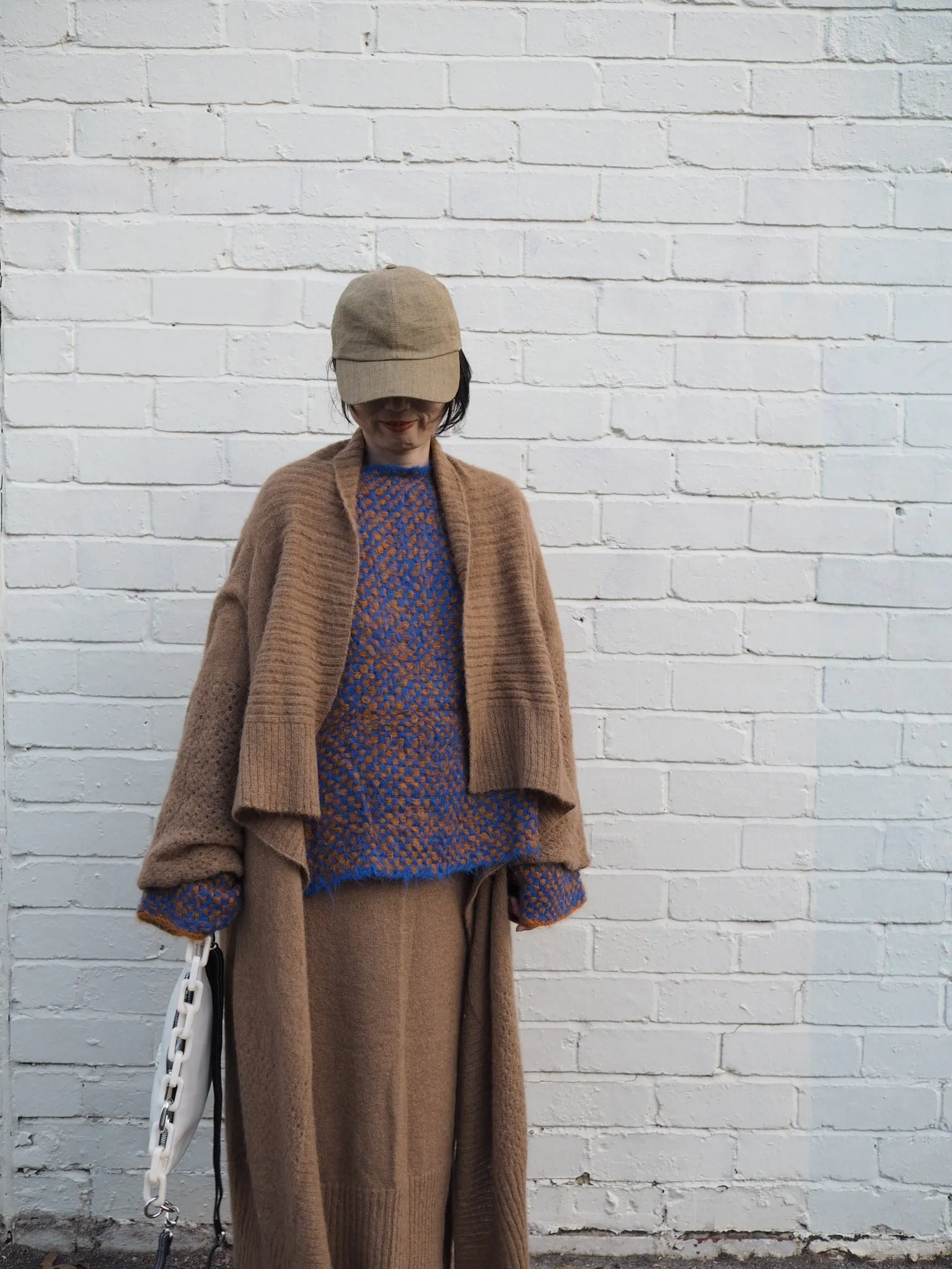 Light weight cardi  (Alpaca) - Camel