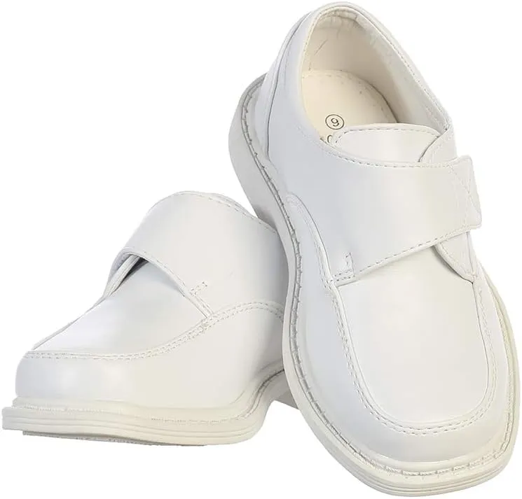 Lito Children's Wear Boys Matte Shoes, White, 6 M US Big Kid