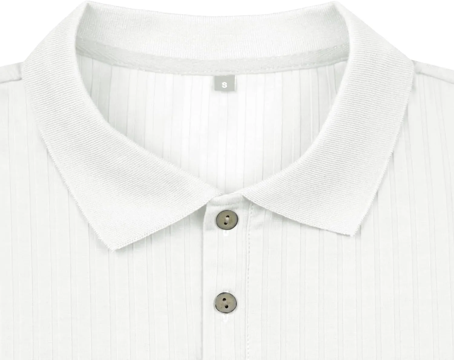 LOGEEYAR Men's Slim Fit Muscle Polo Shirts - Short Sleeve Ribbed Stylish Tees for Casual Everyday Wear