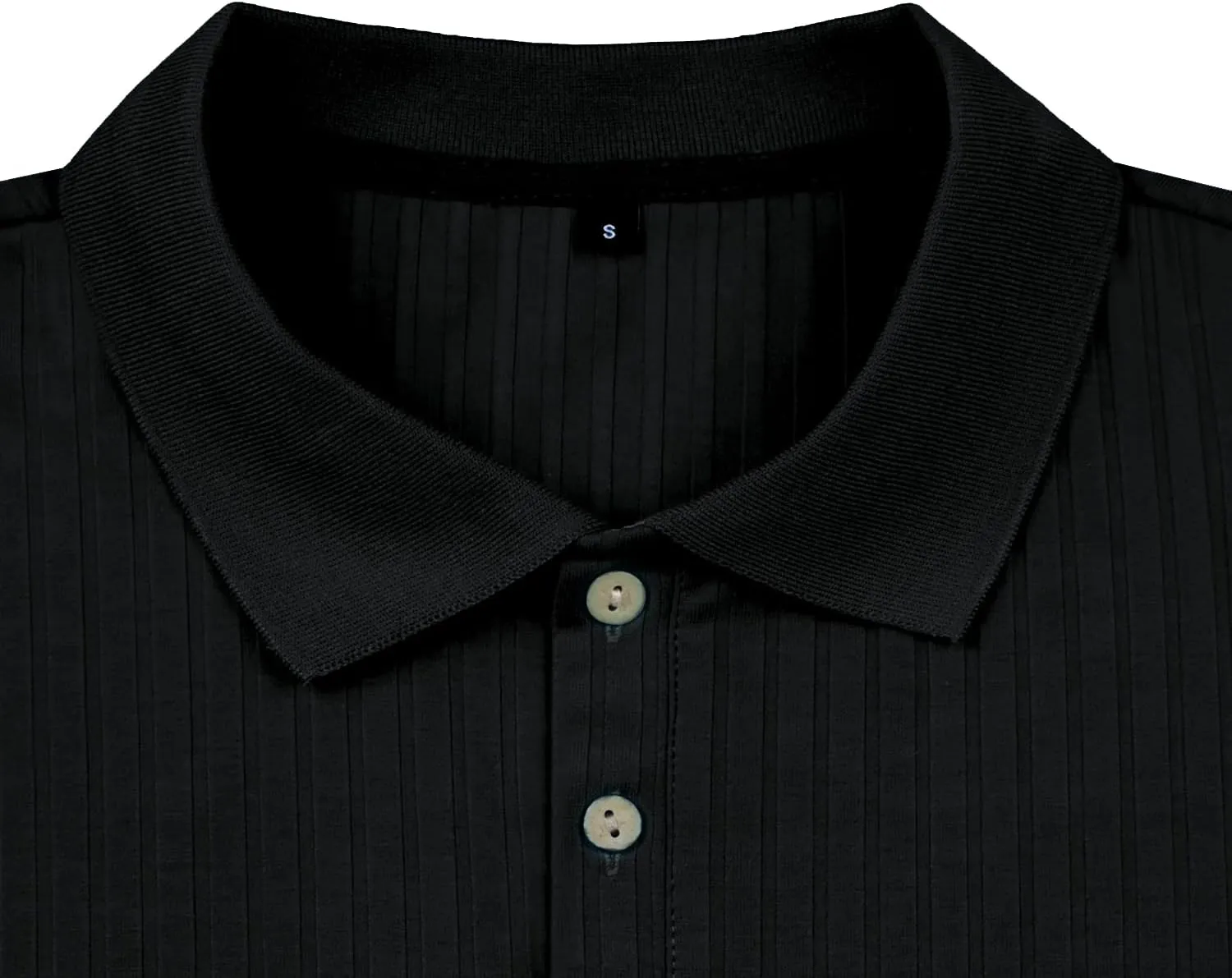 LOGEEYAR Men's Slim Fit Muscle Polo Shirts - Short Sleeve Ribbed Stylish Tees for Casual Everyday Wear
