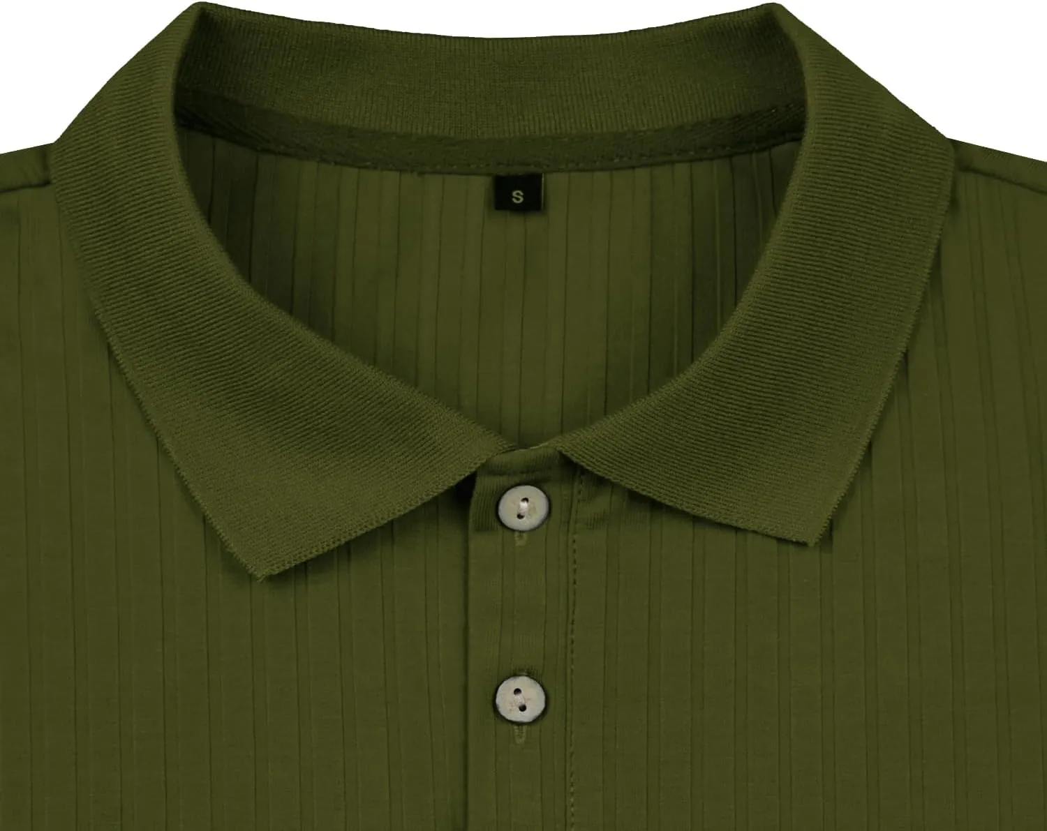 LOGEEYAR Men's Slim Fit Muscle Polo Shirts - Short Sleeve Ribbed Stylish Tees for Casual Everyday Wear