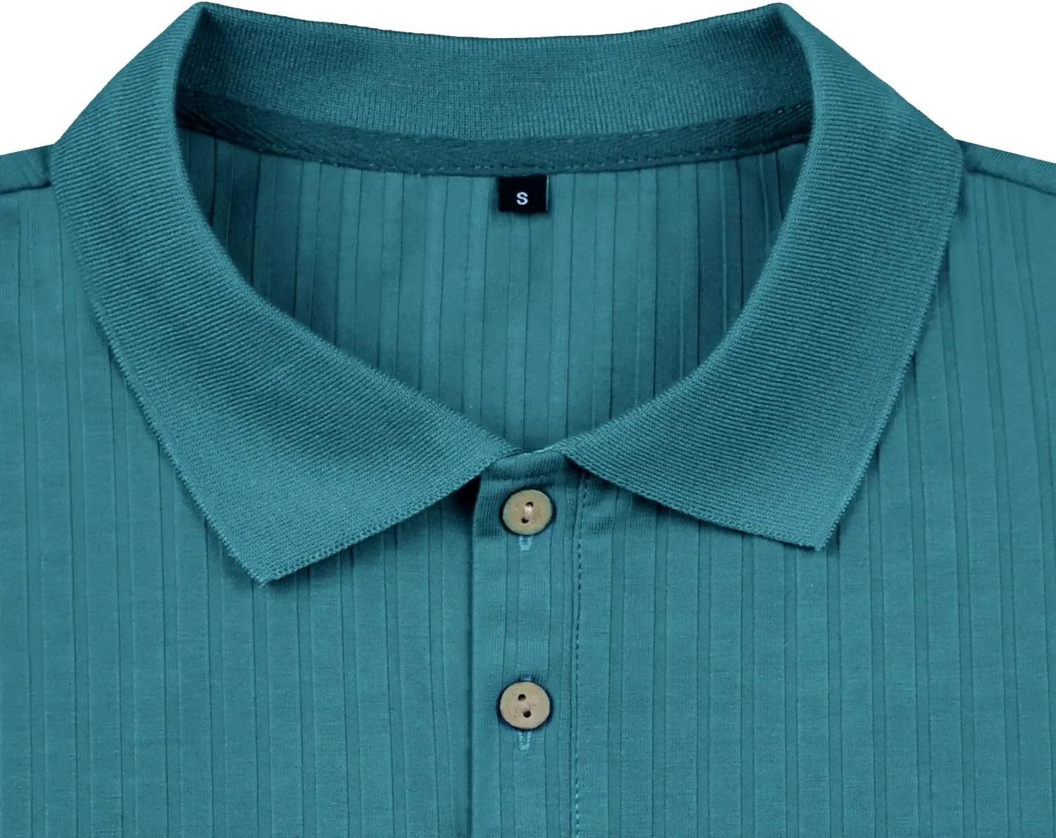LOGEEYAR Men's Slim Fit Muscle Polo Shirts - Short Sleeve Ribbed Stylish Tees for Casual Everyday Wear