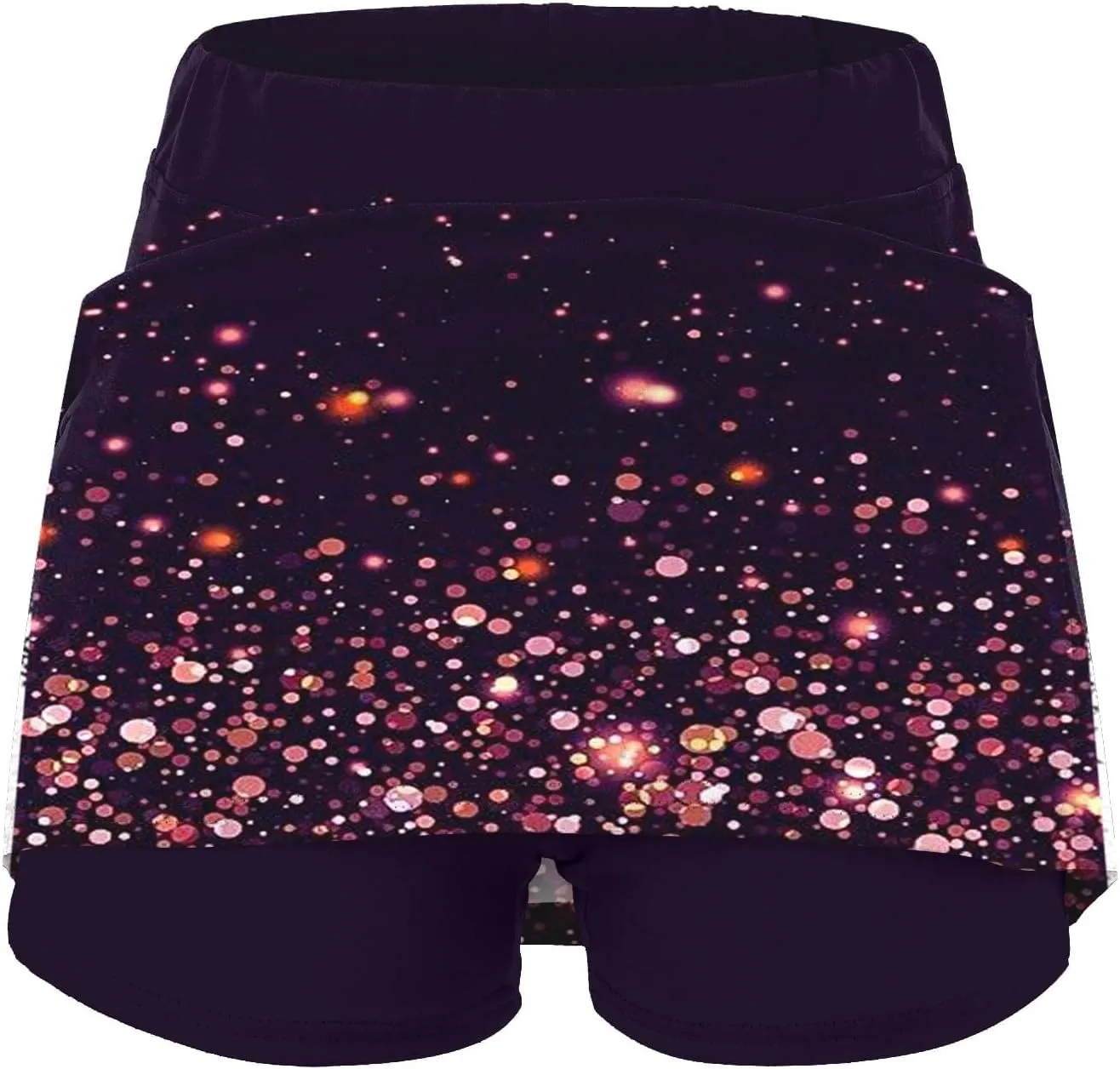 Long Golf Skirts for Women with Shorts Black Mini Skirt with Slit Low Rise Biker Shorts Women Tummy Control Plus
