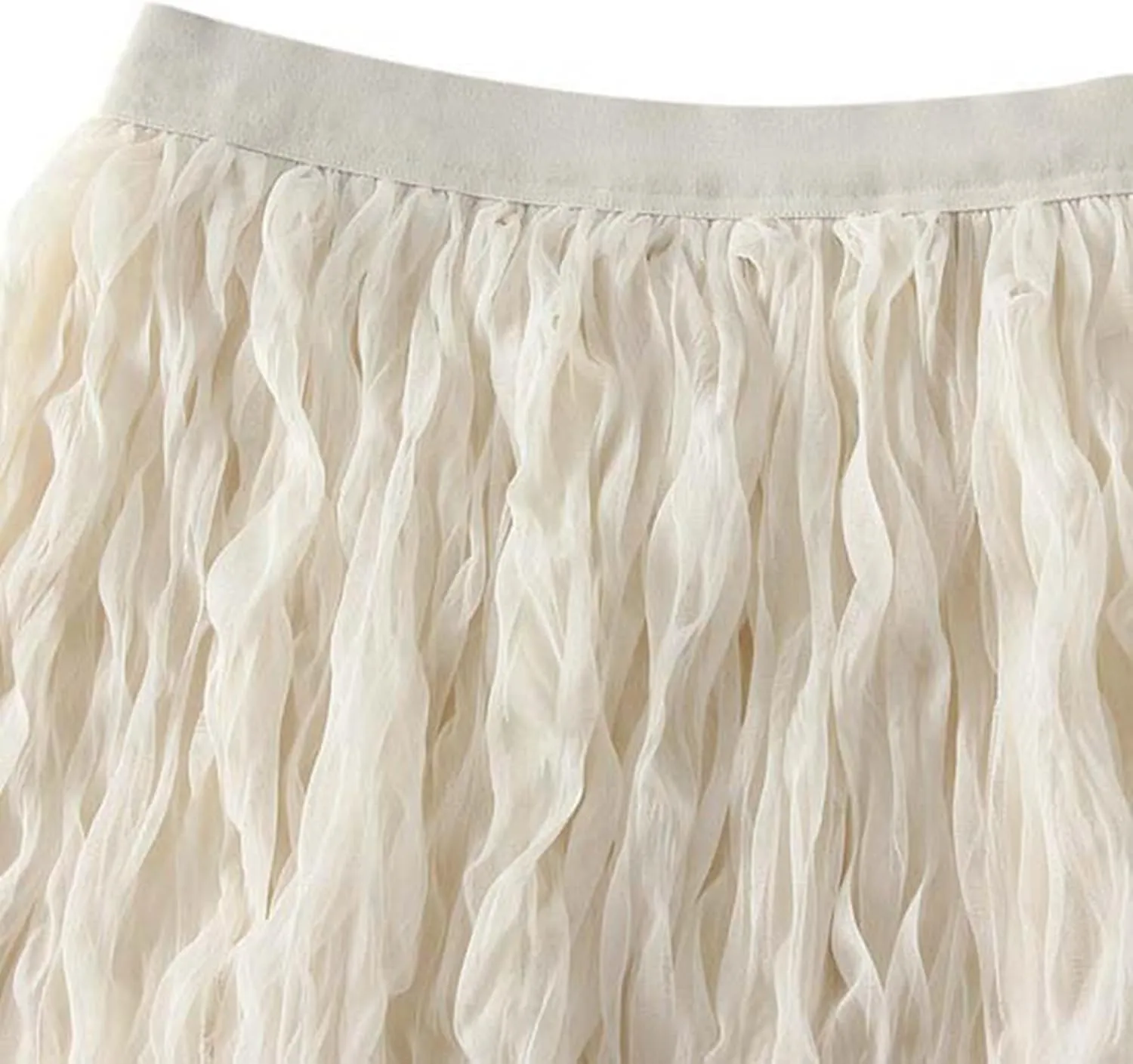 Long Tulle Skirt High Waist Loose A Line For Women Boho Flare/Irregular Flowy Elegant For Parties/Everyday Wear Summer