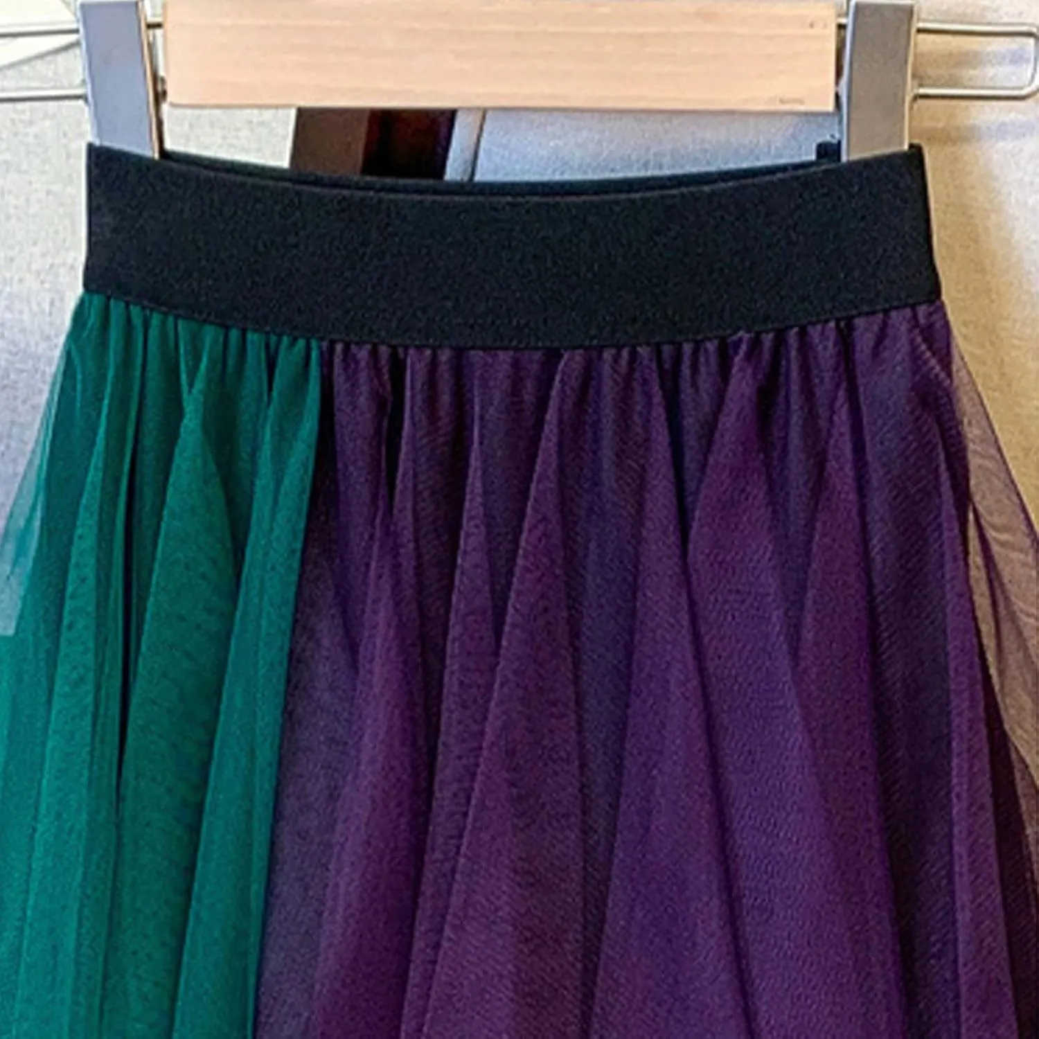 Long Tulle Skirt High Waist Loose A Line For Women Boho Flare/Irregular Flowy Elegant For Parties/Everyday Wear Summer