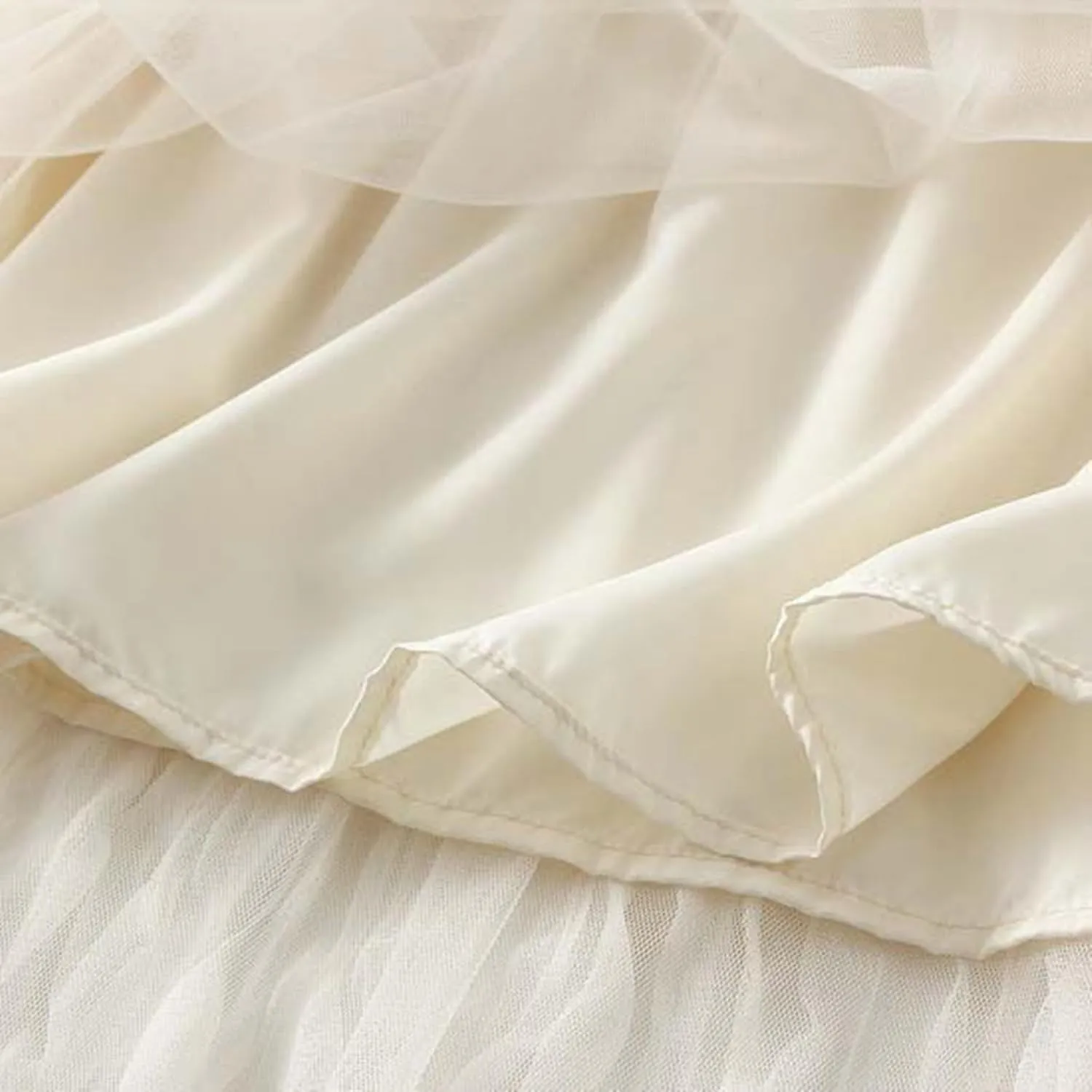 Long Tulle Skirt High Waist Loose A Line For Women Boho Flare/Irregular Flowy Elegant For Parties/Everyday Wear Summer