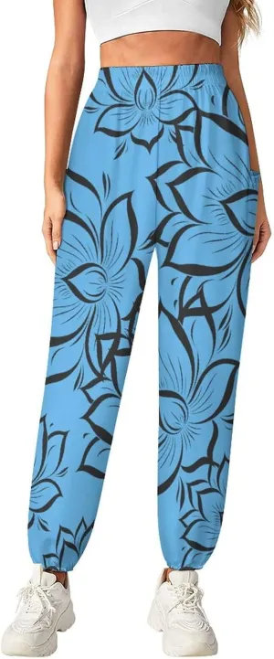 Lotuses Women's Harem Pants Lightweight Yoga Pants Beach Pants Dance Trousers with Pockets