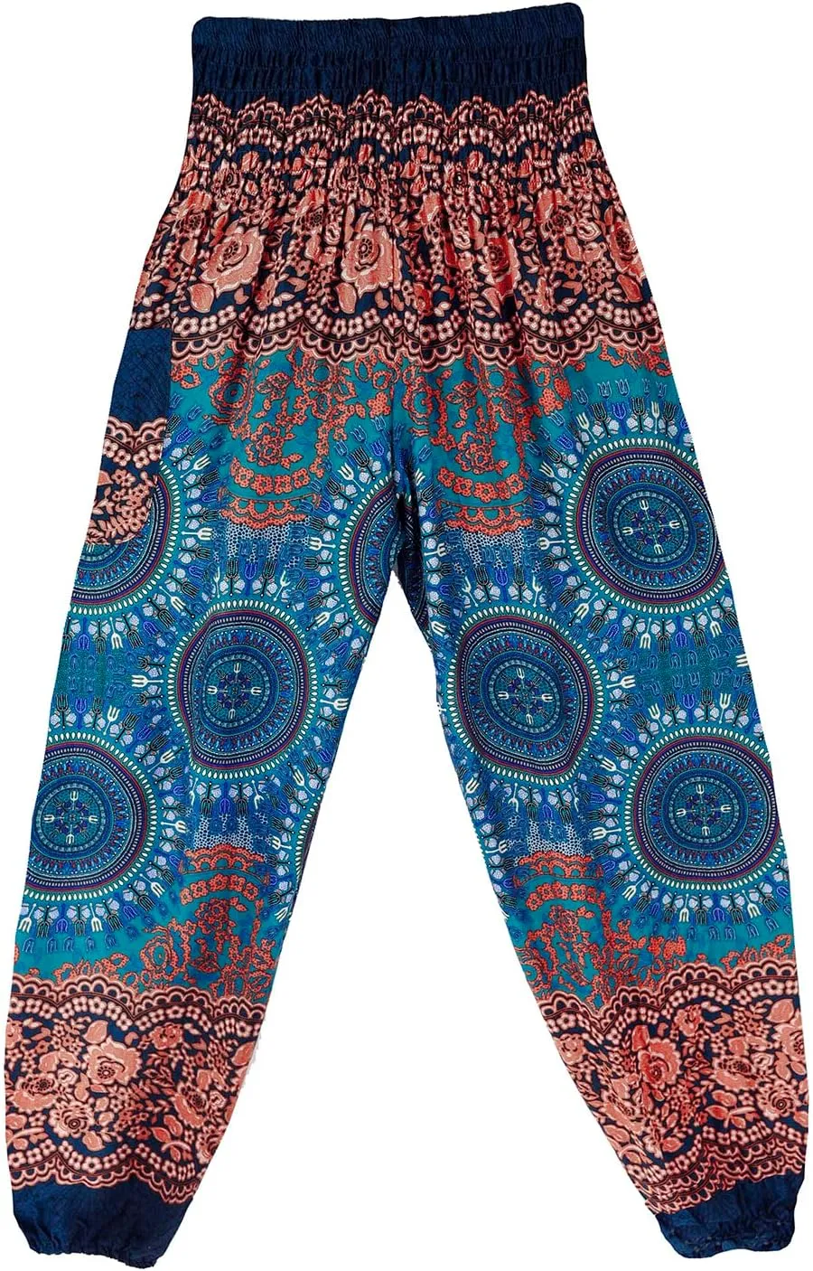 Lu's Chic Women's Boho Yoga Pants Pocket Harem Hippie Pants Bohemian Pocket Pants