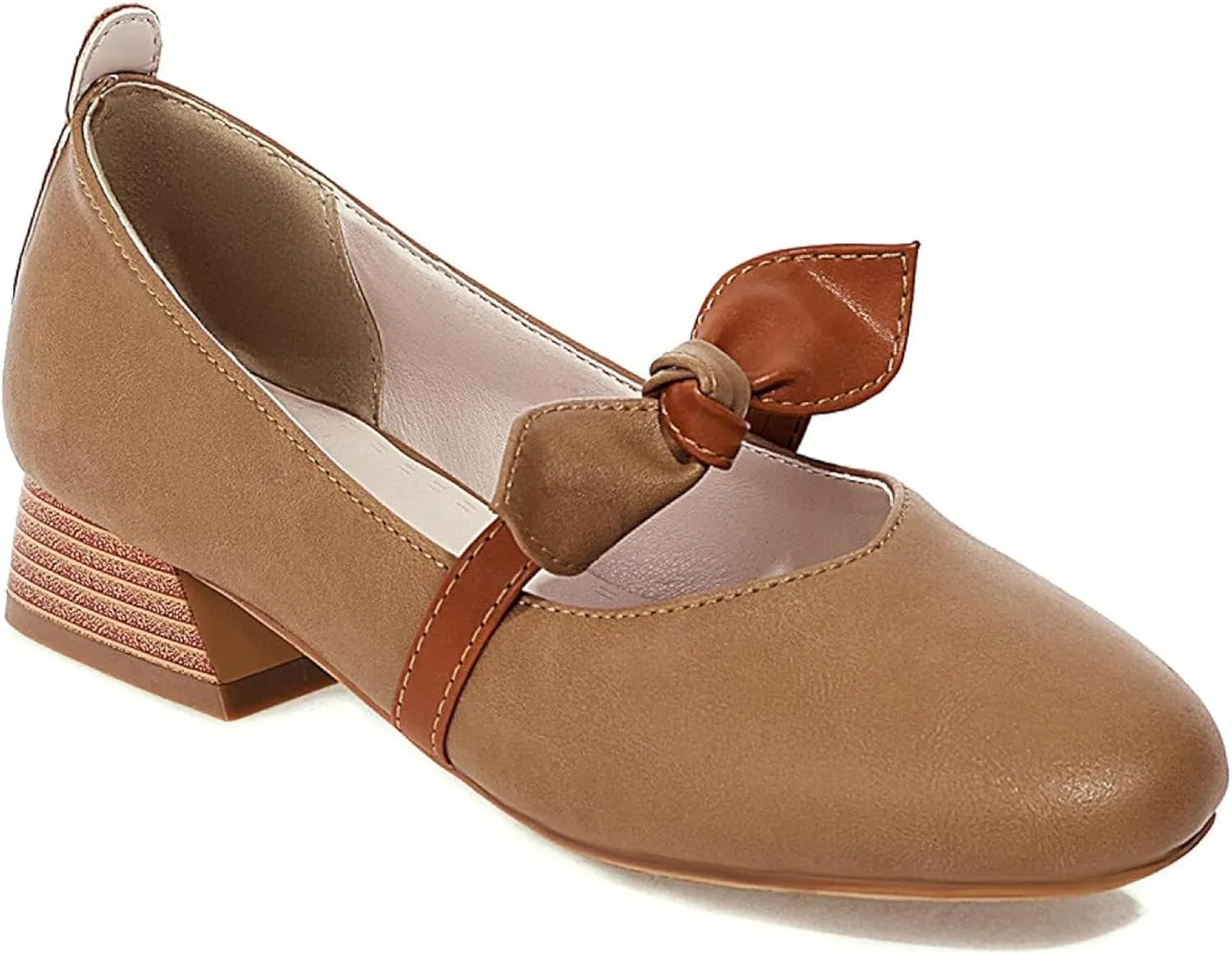 Mary Jane Oxford Women's High Heels Sweet Loose Closed Square Toe Shoes for Girls and Women Block High Heels