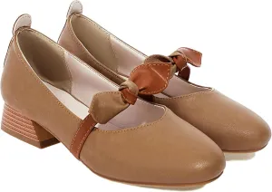 Mary Jane Oxford Women's High Heels Sweet Loose Closed Square Toe Shoes for Girls and Women Block High Heels