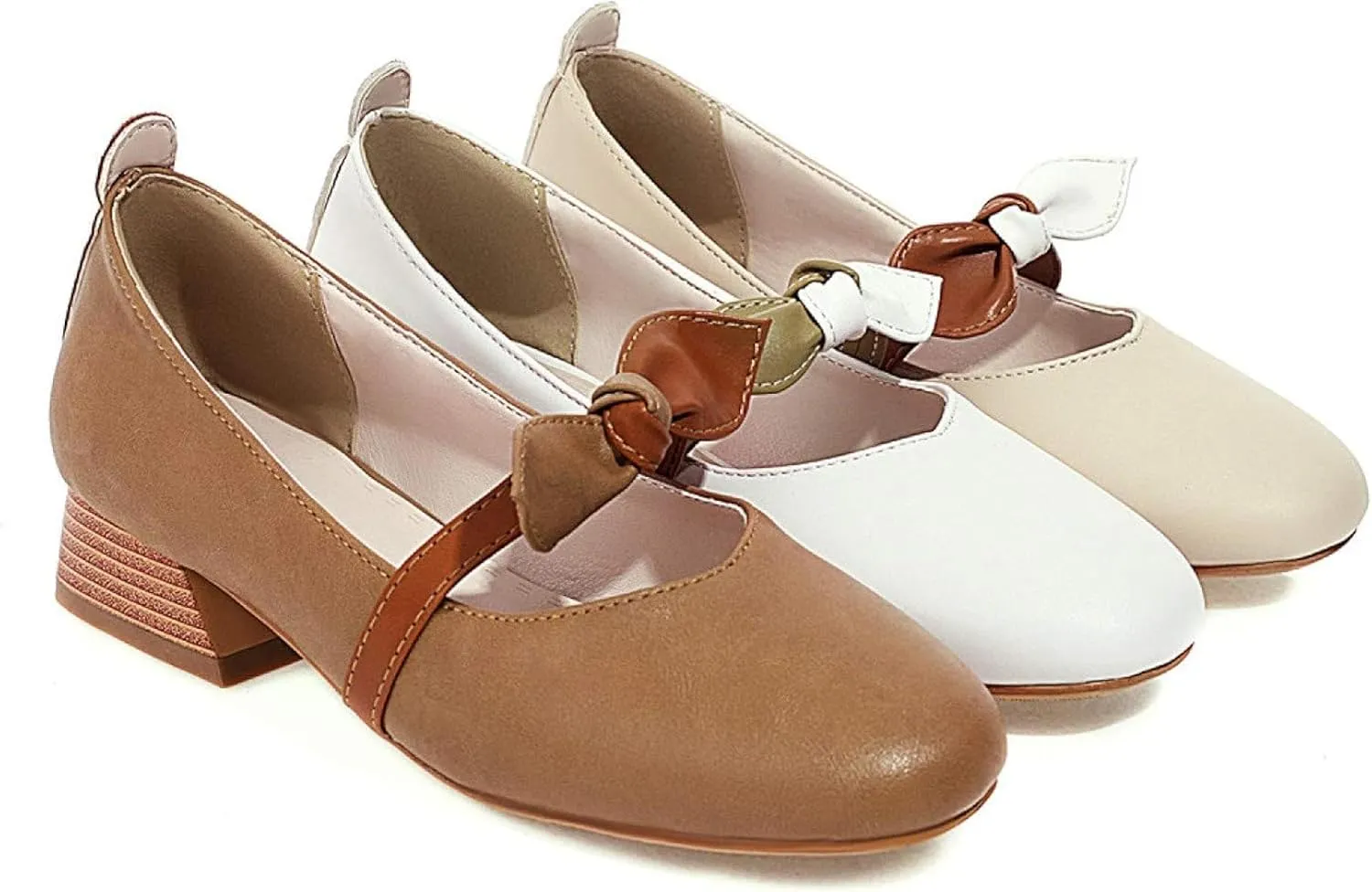 Mary Jane Oxford Women's High Heels Sweet Loose Closed Square Toe Shoes for Girls and Women Block High Heels