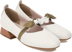 Mary Jane Oxford Women's High Heels Sweet Loose Closed Square Toe Shoes for Girls and Women Block High Heels