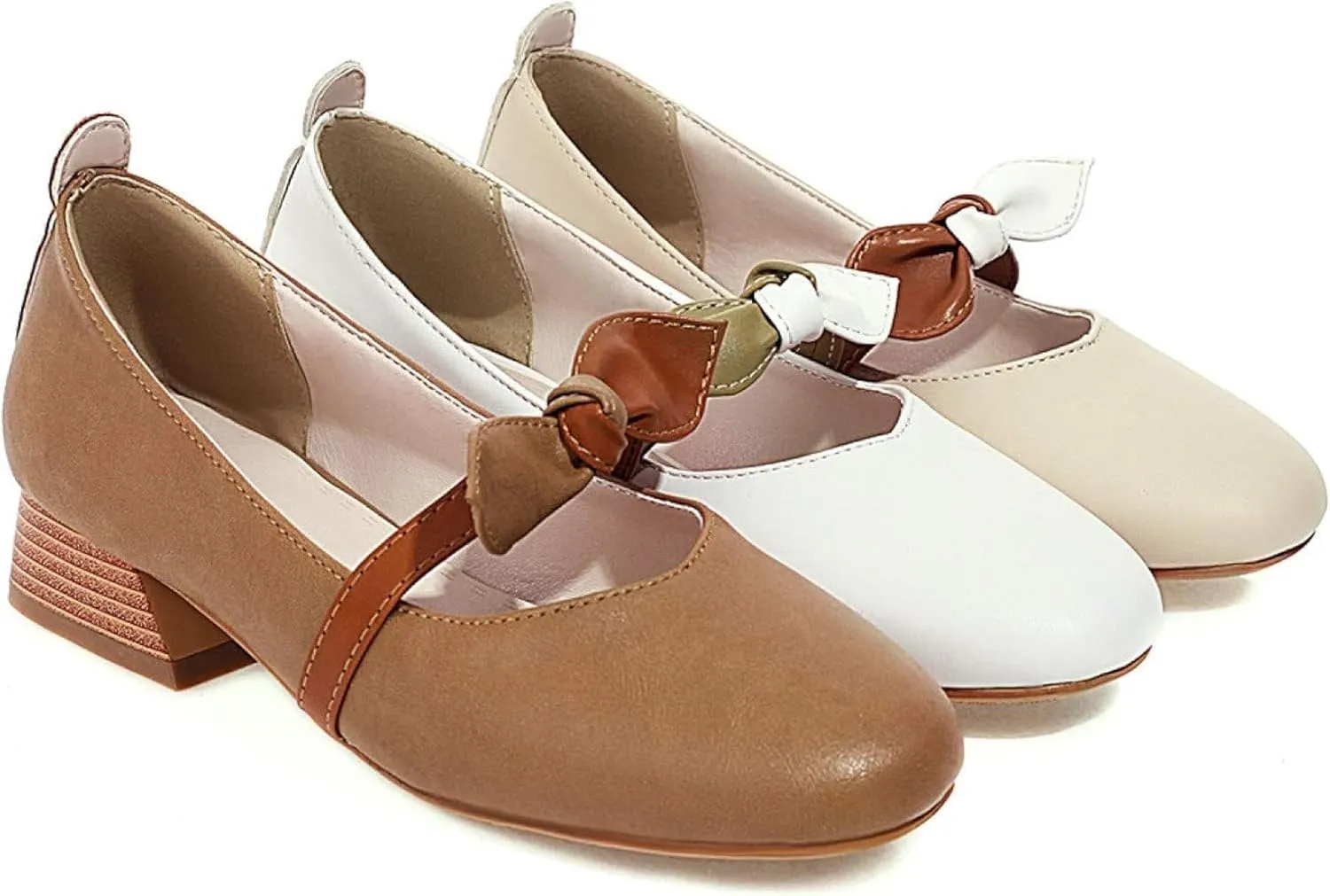 Mary Jane Oxford Women's High Heels Sweet Loose Closed Square Toe Shoes for Girls and Women Block High Heels