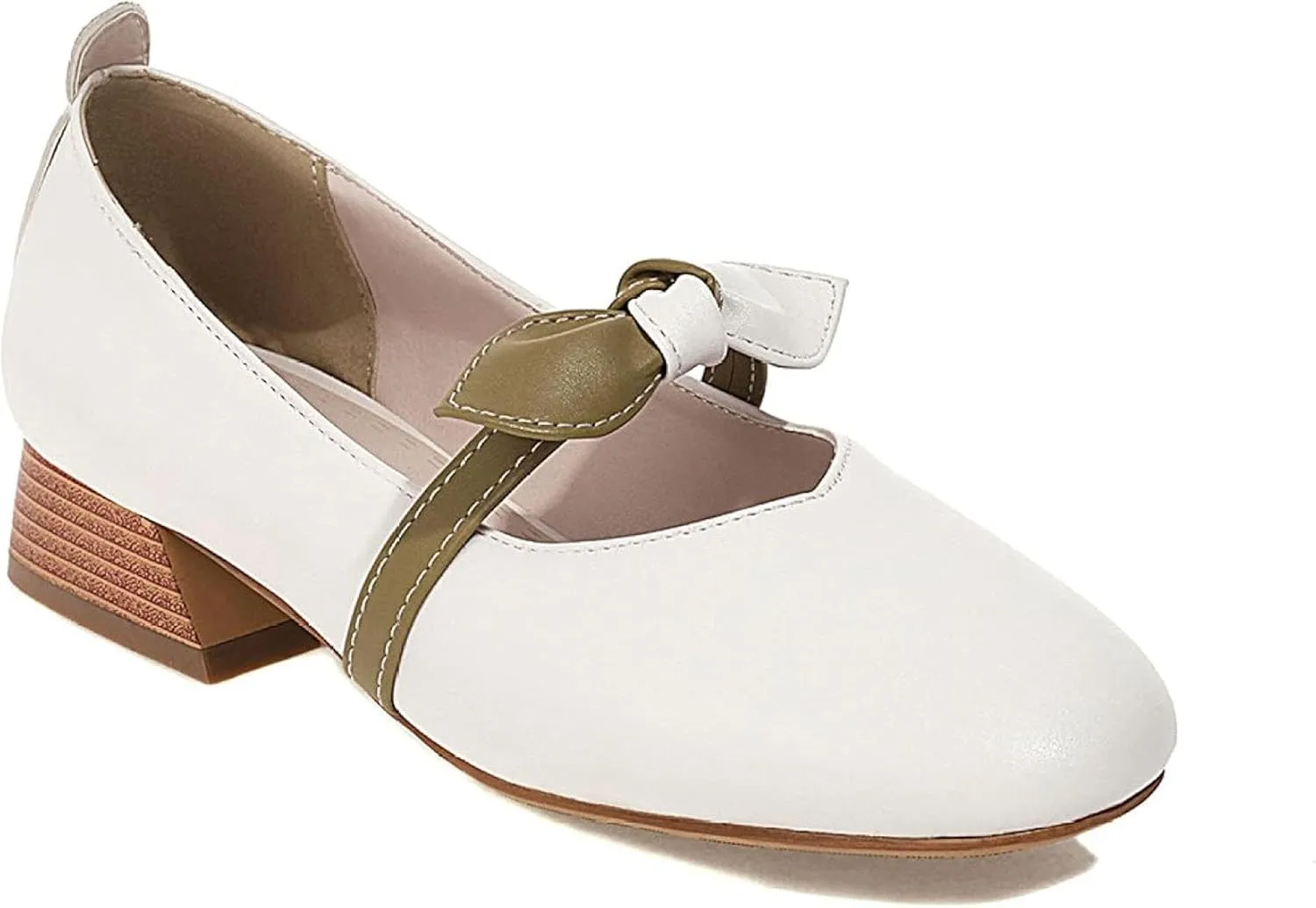 Mary Jane Oxford Women's High Heels Sweet Loose Closed Square Toe Shoes for Girls and Women Block High Heels