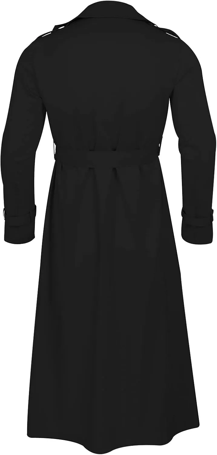 Men Trench Coat Winter Long Jacket Double Breasted Overcoat Men's Classic Wool Trench Overcoat Long Coat Jackets