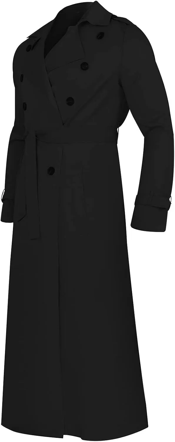Men Trench Coat Winter Long Jacket Double Breasted Overcoat Men's Classic Wool Trench Overcoat Long Coat Jackets