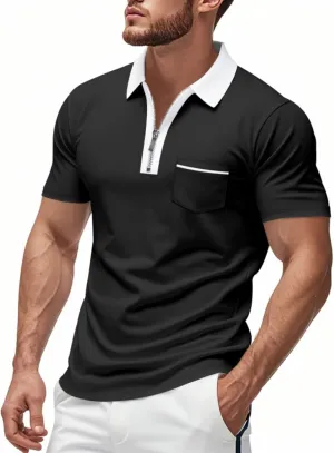 Men's Casual Golf Polo Shirts Collared Dry Fit Button-Down Lightweight Work Summer Shirts