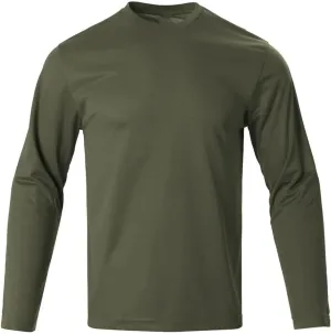 Men's Casual Long Sleeve T-Shirt Plain Slim Fit Top for Fitness Everyday Wear Breathable Comfort Tee