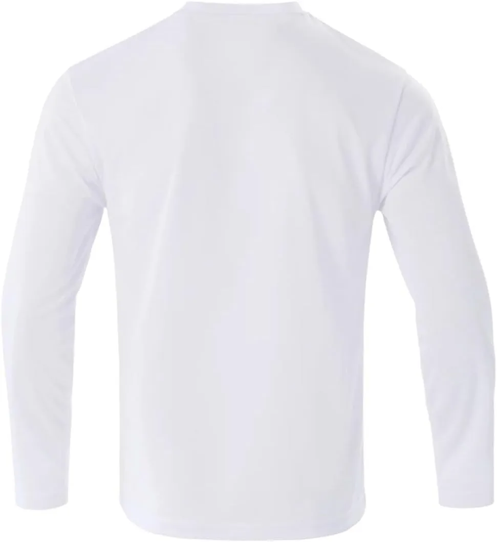 Men's Casual Long Sleeve T-Shirt Plain Slim Fit Top for Fitness Everyday Wear Breathable Comfort Tee