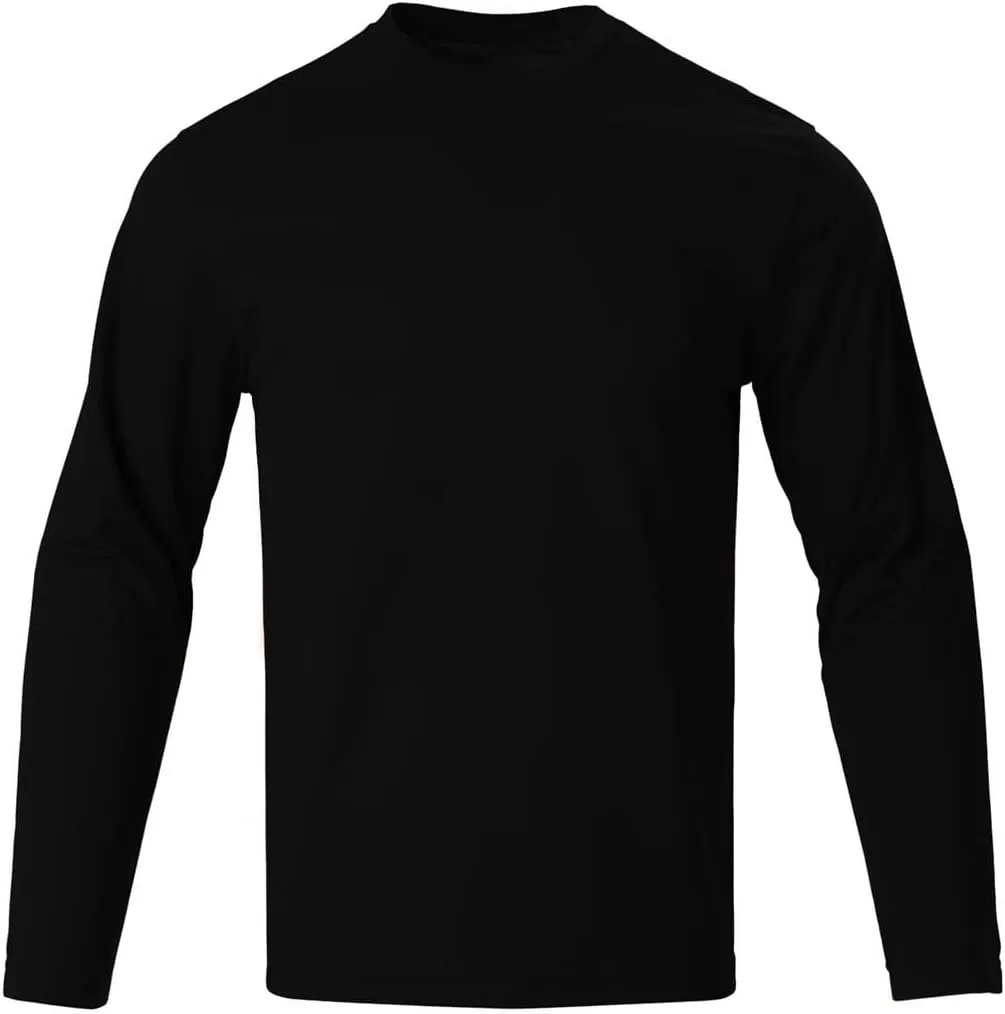 Men's Casual Long Sleeve T-Shirt Plain Slim Fit Top for Fitness Everyday Wear Breathable Comfort Tee
