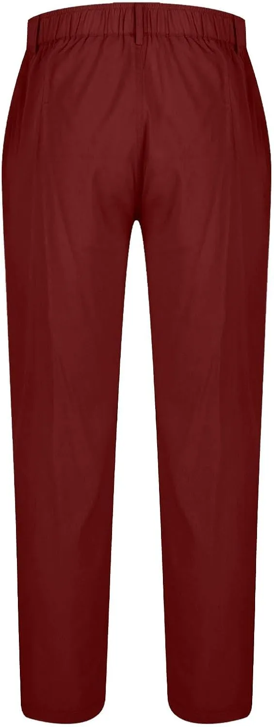 Men's Casual Pants Linen Pants Relaxed-Fit Beach Trousers Summer Yoga Pants Drawstring Elastic Waist Pants