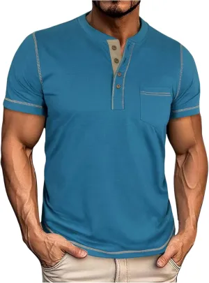 Men's Casual Polo Shirts Collared Wrinkle Free Slim Fit Breathable Work Summer Shirts