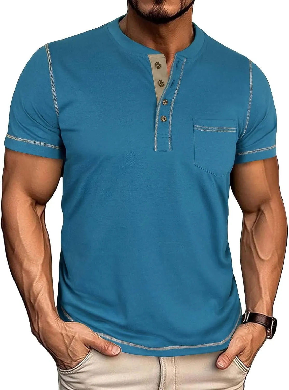 Men's Casual Polo Shirts Collared Wrinkle Free Slim Fit Breathable Work Summer Shirts