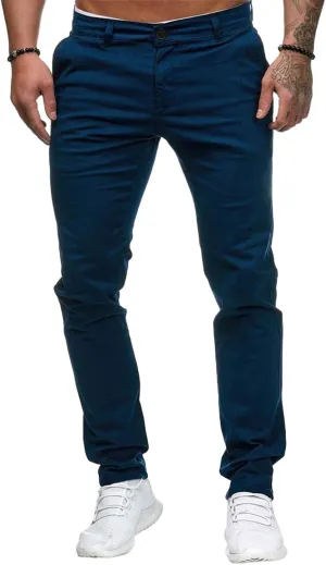 Mens Chinos Dress Pants Casual Slim Fit Pants Skinny Business Golf Pants Lightweight Comfort Slacks Trousers for Men