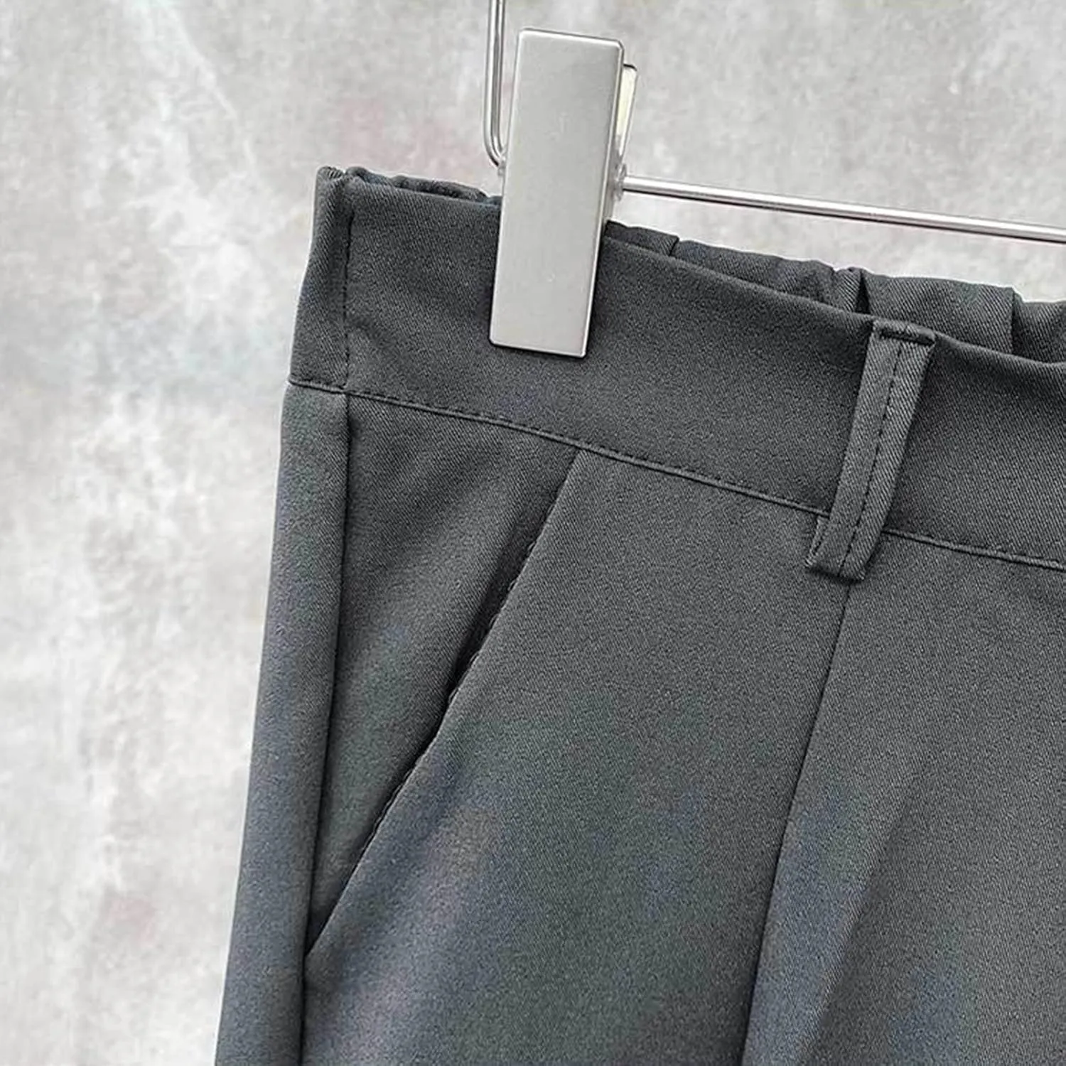 Men'S Classic Waist Plain Front Dress Pants Lightweight Comfort Chino Pants Stretch Slim Fit Skinny Suit Pants
