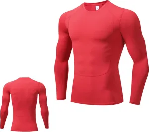 Men's Compression Shirts Long Sleeve Tops Workout Gym T Shirt Running Tees Quick Dry Sports Baselayer Undershirts