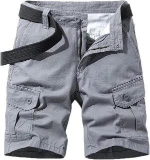 Men's Cotton Camo Multi Pockets Outdoor Casual Relaxed Fit Summer Cargo Shorts