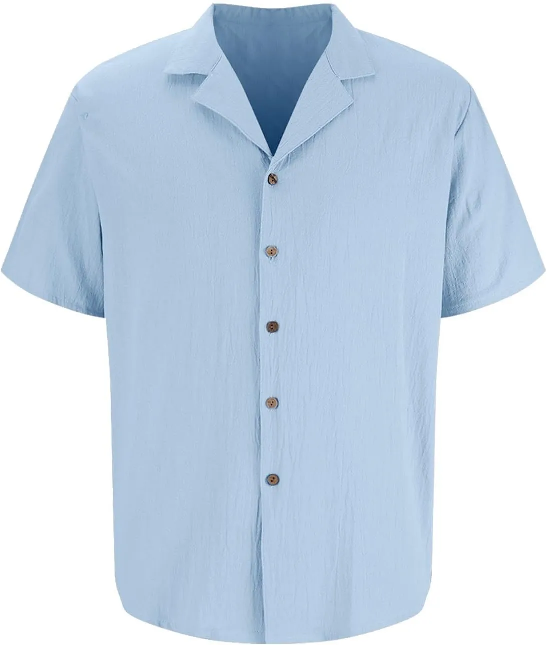Men's Cotton Linen Shirts Short Sleeve 2025 Summer Button Down Shirt Beach Shirt Casual Regular Fit Lightweight Tops