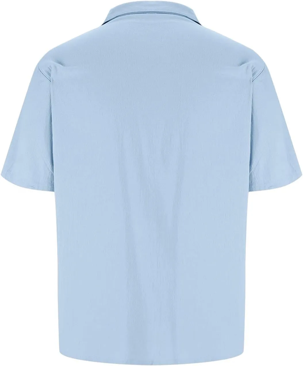 Men's Cotton Linen Shirts Short Sleeve 2025 Summer Button Down Shirt Beach Shirt Casual Regular Fit Lightweight Tops