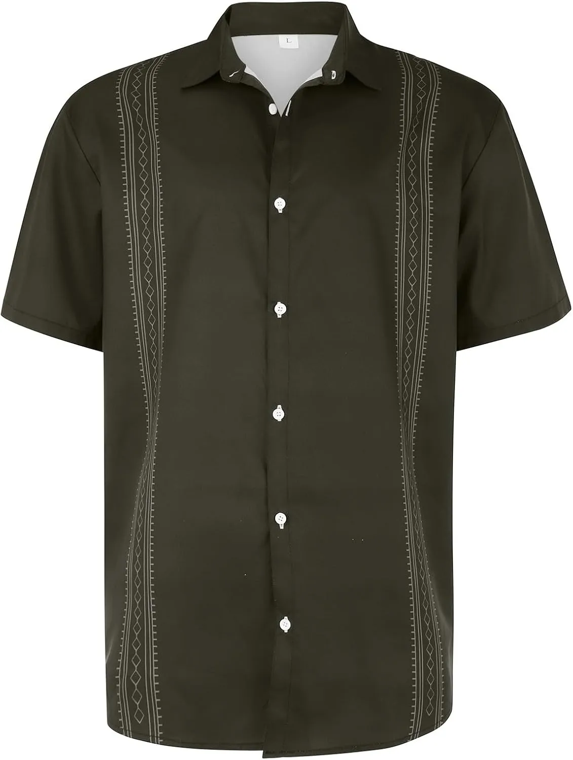 Men's Cuban Guayabera Shirt Short Sleeve Button Down Big Tall Shirts Loose Fit Casual Summer Beach Hippie Shirts