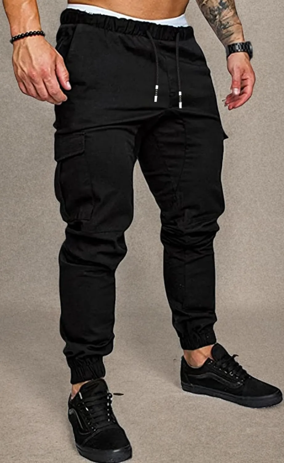 Mens Fashion Joggers Sports Pants - Cotton Cargo Pants Sweatpants Trousers Mens Long Pants