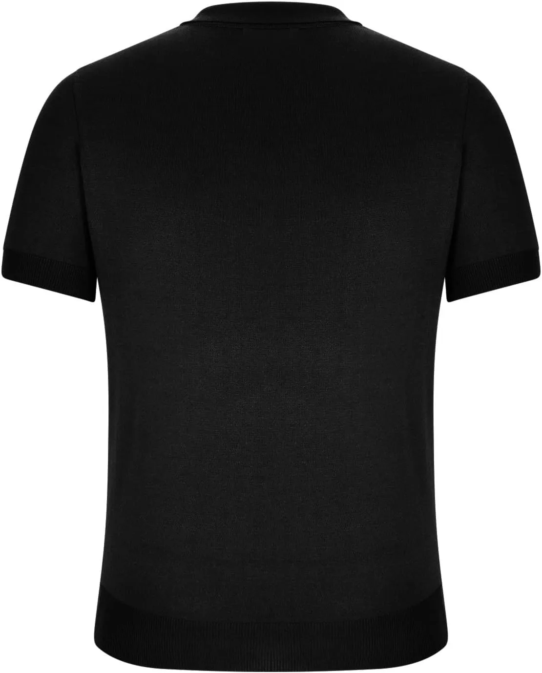 Mens Knit Jacquard Polo T-Shirt Retro Textured Golf Shirts Classic Fit Short Sleeve Casual Button Down Tees Tops