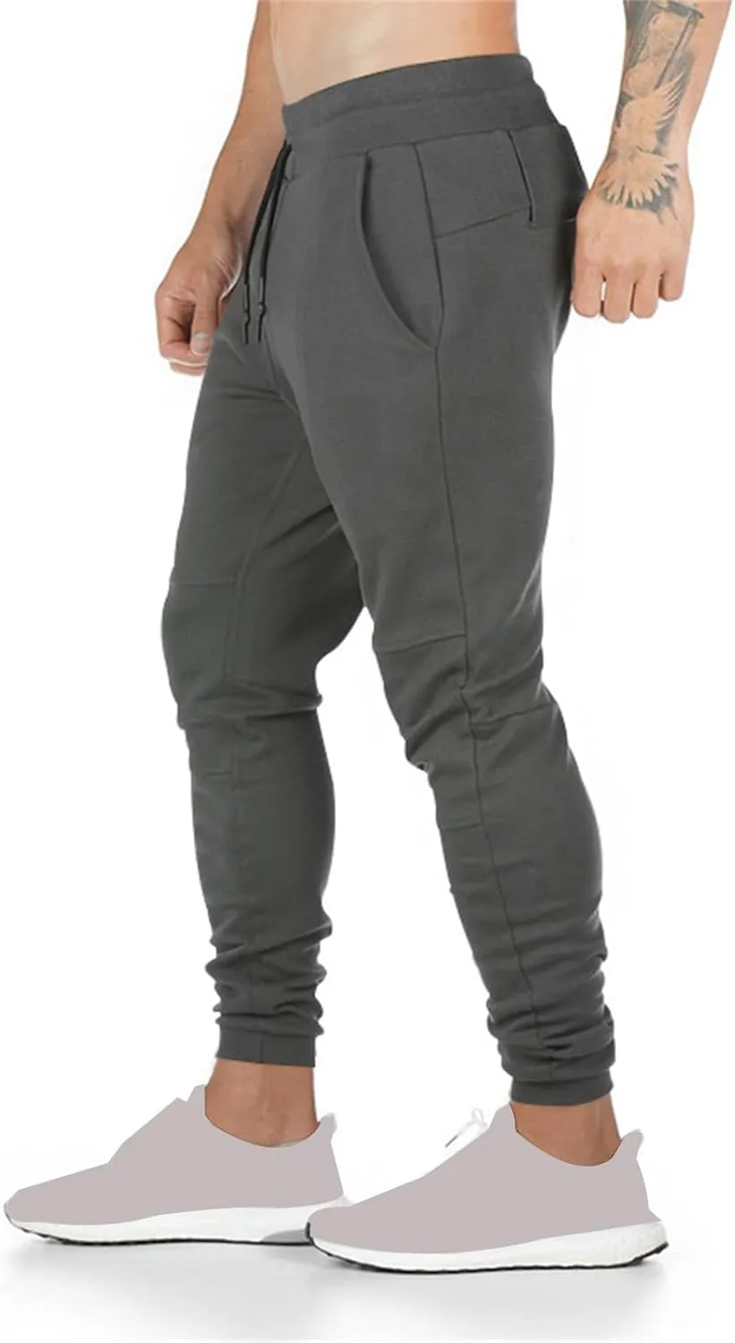 Men's Lightweight Athletic Running Pants Slim Fit Workout Pants with Zipper Pockets for Performance Comfort Everyday Wear