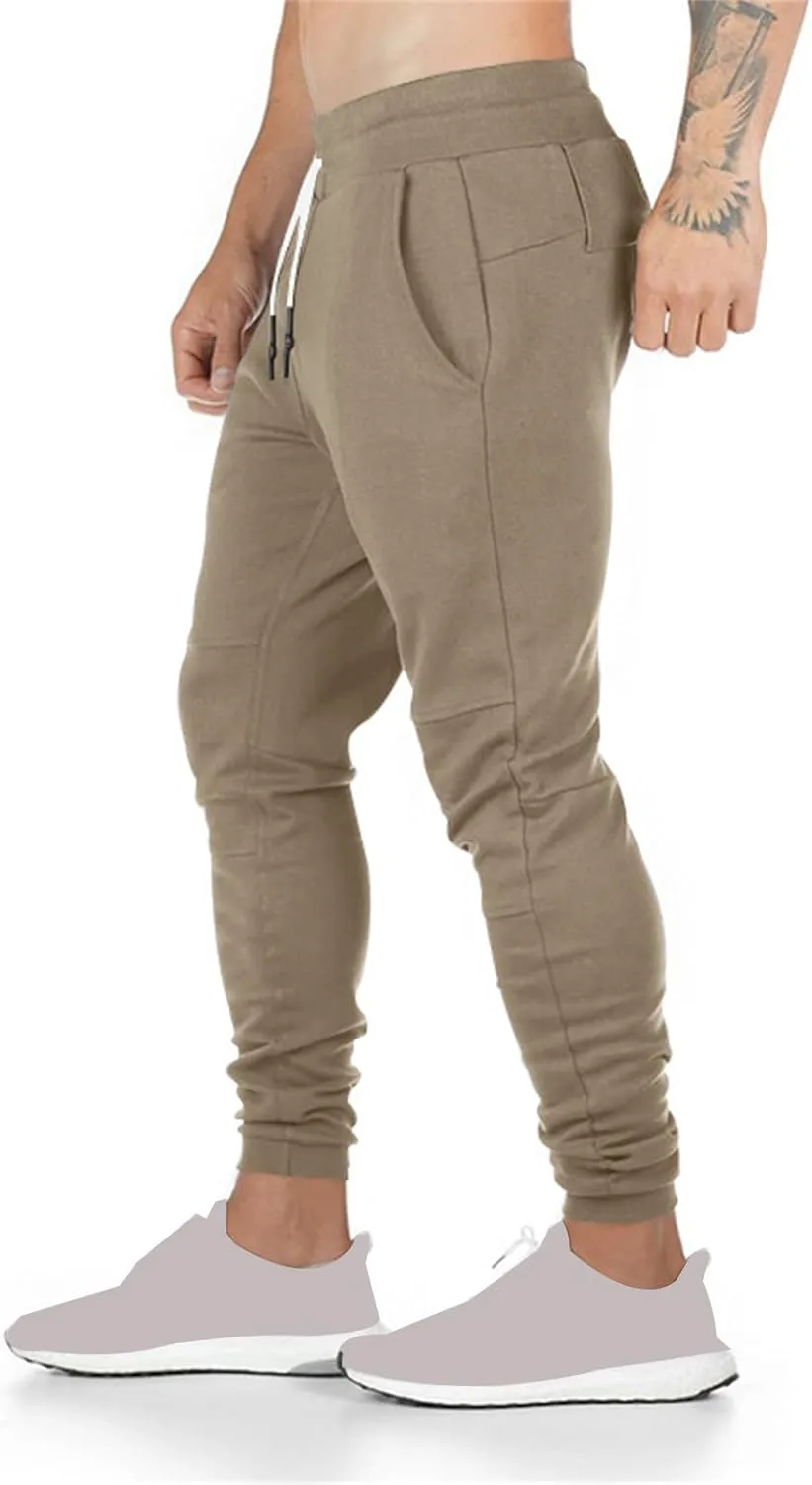 Men's Lightweight Athletic Running Pants Slim Fit Workout Pants with Zipper Pockets for Performance Comfort Everyday Wear