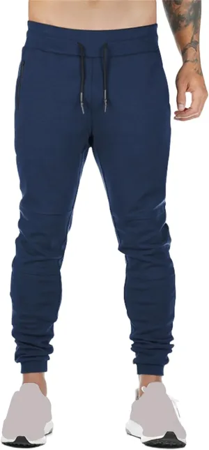 Men's Lightweight Athletic Running Pants Slim Fit Workout Pants with Zipper Pockets for Performance Comfort Everyday Wear