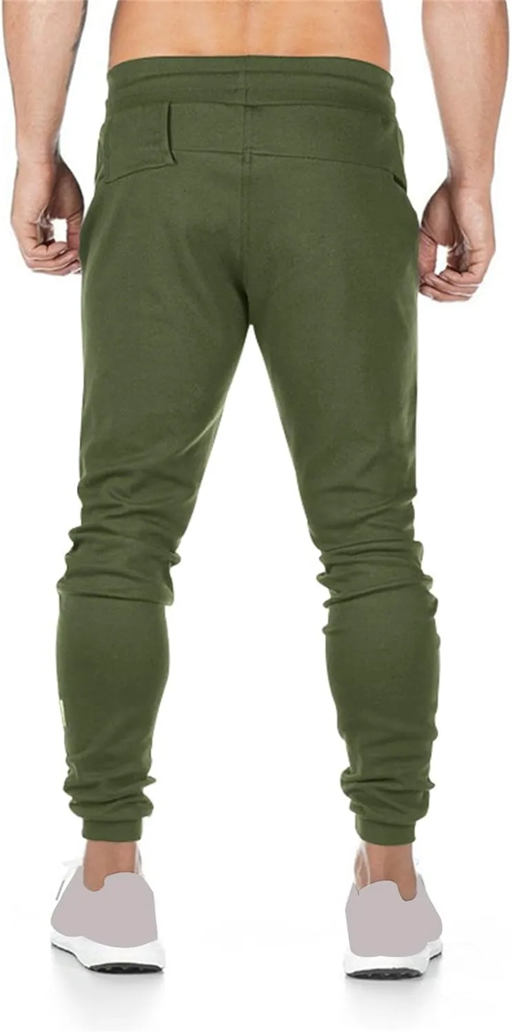 Men's Lightweight Athletic Running Pants Slim Fit Workout Pants with Zipper Pockets for Performance Comfort Everyday Wear