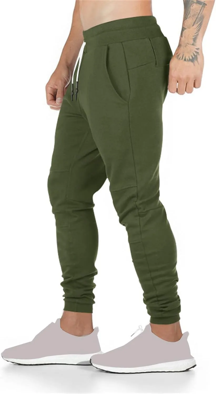 Men's Lightweight Athletic Running Pants Slim Fit Workout Pants with Zipper Pockets for Performance Comfort Everyday Wear