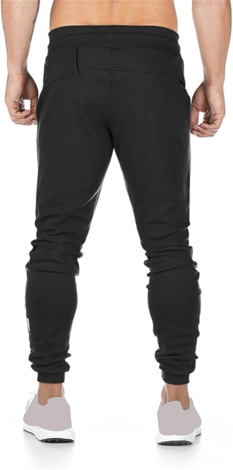 Men's Lightweight Athletic Running Pants Slim Fit Workout Pants with Zipper Pockets for Performance Comfort Everyday Wear